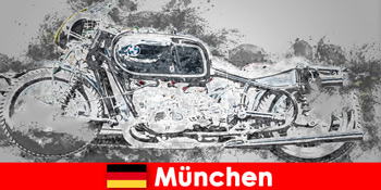 म्यूनिख जर्मनी में मोटरवेल्ट पर चमत्कार और दुनिया भर से पर्यटकों के लिए संपर्क करने के लिए